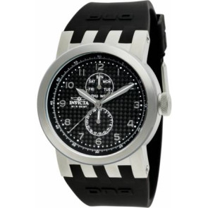 Invicta horlogeband 10390 DNA / 10391 DNA Rubber Zwart 32mm