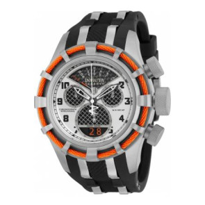 Invicta horlogeband 17466 Bolt Silicoon Zwart 26mm