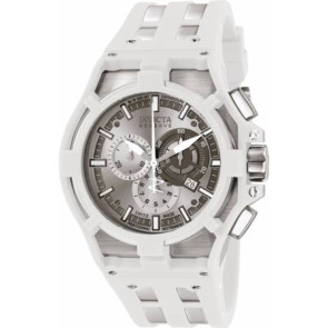 Horlogeband Invicta 0632.01 Rubber Wit 28mm