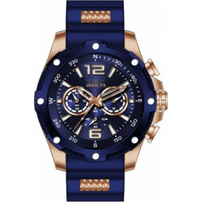 Horlogeband Invicta 39990 Rubber Blauw