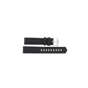 Horlogeband Tag Heuer WAK2180 / BT0721 Rubber Zwart 20mm
