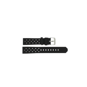 Horlogeband Tag Heuer FT8023 / FT8025 / BT0725 Rubber Zwart 19.5mm