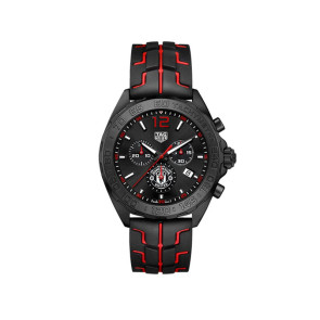 Horlogeband Tag Heuer CAZ1019 / CAZ101AA / WAZ1014 / CAZ101J / BT0728 Rubber Zwart 21mm