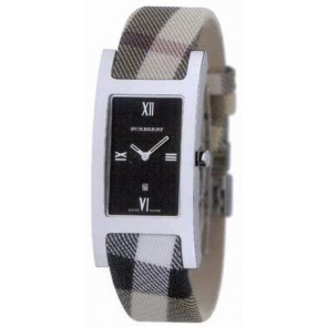 Horlogeband Burberry BU1008 Leder/Textiel Bi-Color 17mm
