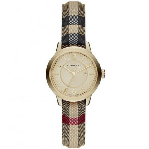 Horlogeband Burberry BU10104 Leder/Textiel Multicolor 14mm