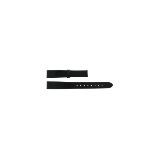 Horlogeband Burberry BU1053 Glad leder Zwart 14mm