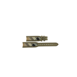 Horlogeband Burberry BU1075 Leder/Kunststof Bi-Color 18mm
