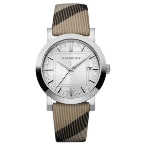 Horlogeband Burberry BU1390 Leder/Kunststof Bi-Color