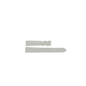 Horlogeband Burberry BU1797 Leder Wit 16mm