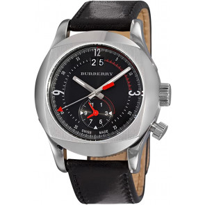 Horlogeband Burberry BU7631 Leder Zwart
