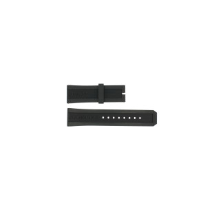 Horlogeband Burberry BU7700 / BU7701 / BU7704 / BU7705 Rubber Zwart 24mm