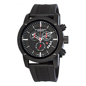 Horlogeband Burberry BU7701 Silicoon Zwart