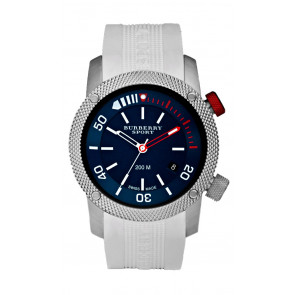 Horlogeband Burberry BU7722 (Antima 31252) Rubber Wit