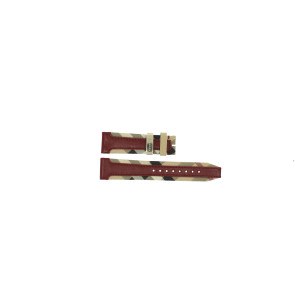 Horlogeband Burberry BU9017 Leder Rood 20mm