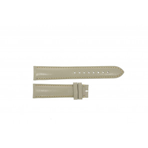 Burberry horlogeband BU9118 Leder Cream wit / Beige / Ivoor 18mm + standaard stiksel