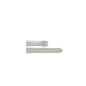 Horlogeband Burberry BU9128 Leder Wit 18mm