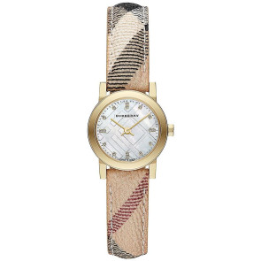 Horlogeband Burberry BU9226 Leder Bi-Color