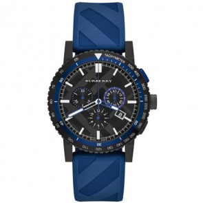 Horlogeband Burberry BU9807 Kunststof/Plastic Blauw 20mm