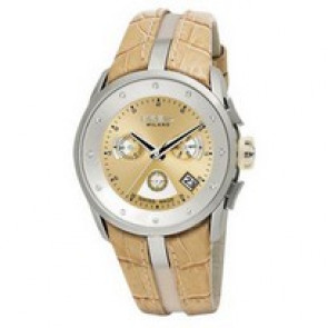 Horlogeband Breil BW0433 Leder Beige 20mm