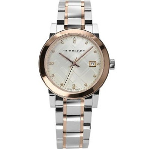 Horlogeband Burberry BU9127 Staal Bi-Color 18mm