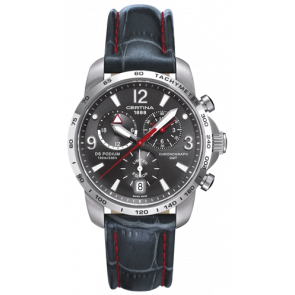 Horlogeband Certina C0016391608710 / C610017580 Leder Zwart 21mm