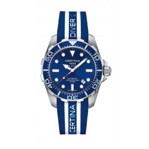 Horlogeband Certina C0134071704100 / C610018006 Rubber Blauw