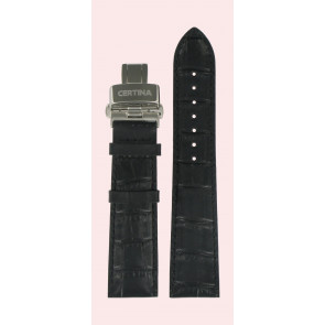 Horlogeband Certina C600011636 Leder Zwart 21mm