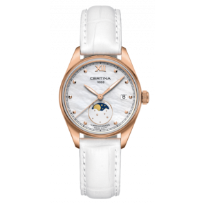 Horlogeband Certina C033257 Leder Wit 16mm