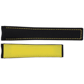 Horlogeband Tag Heuer CAY218A / FC6361 Nylon/perlon Zwart 21.5mm