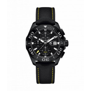 Horlogeband Tag Heuer CAY218A / FC6361 Nylon/perlon Zwart 21.5mm