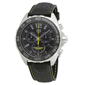 Horlogeband Tag Heuer CAZ101P / BC0937 Leder Zwart 21.5mm