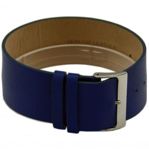 Horlogeband Universeel CCC.1036 / Z036 Leder Blauw 28mm