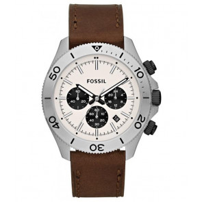 Horlogeband Fossil CH2886 Leder Bruin 22mm