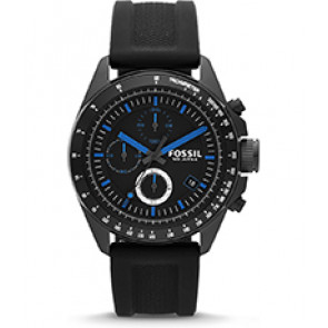 Horlogeband Fossil CH2897 Silicoon Zwart 22mm