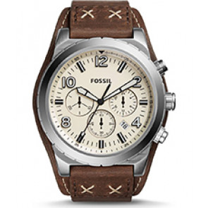 Horlogeband Fossil CH3068 Onderliggend Leder Bruin 24mm