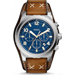 Horlogeband Fossil CH3081 Onderliggend Leder Bruin 24mm