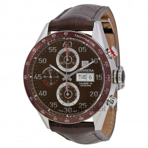 Horlogeband Tag Heuer CV2A12.FC / FC6236 Leder Bruin 22mm