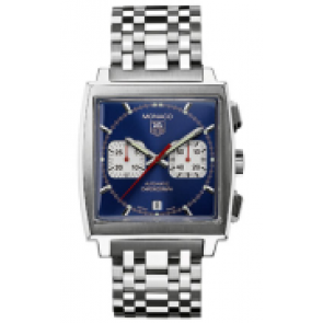 Horlogeband Tag Heuer CW2113-0 / FC6401 Leder Blauw 22mm