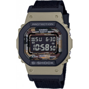 Horlogeband Casio DW-5610SUS-5 Nylon/perlon Zwart