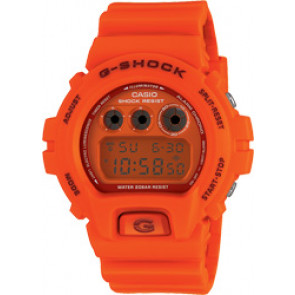 Horlogeband Casio DW-6900MM / GW-M5610MR / 10635867 Kunststof/Plastic Oranje 16mm