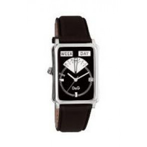 Horlogeband Dolce & Gabbana DW0122 Leder Zwart 23mm