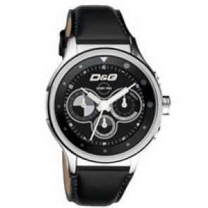 Horlogeband Dolce & Gabbana DW0211 Leder Zwart 20mm