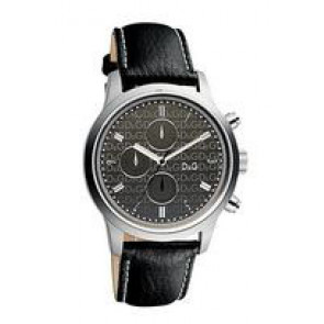 Horlogeband Dolce & Gabbana DW0751 Leder Zwart 21mm