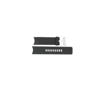Horlogeband Diesel DZ1437 / Double Down Rubber Zwart 24mm