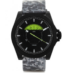 Horlogeband Diesel DZ1658 Leder Grijs 28mm
