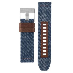 Horlogeband Diesel DZ1825 Leder Jeans 24mm