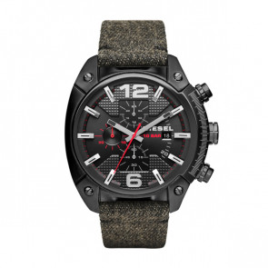 Horlogeband Diesel DZ4373 Leder/Textiel Zwart
