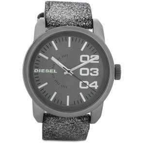 Horlogeband Diesel DZ5373 Leder Grijs 24mm