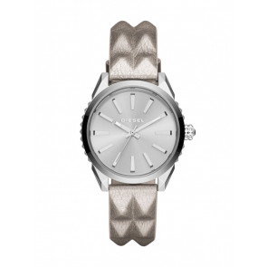 Horlogeband Diesel DZ5515 Leder Beige 18mm