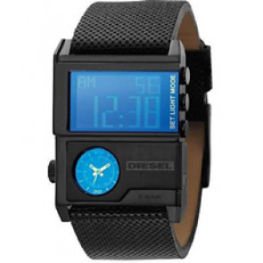 Horlogeband Diesel DZ7137 Leder Zwart 28mm